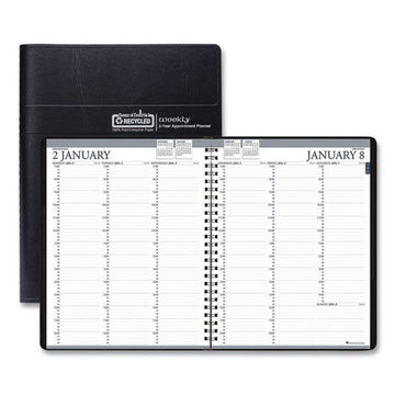 House of Doolittle™ Recycled Professional Weekly Planner, 15-minute Appts, 11 X 8.5, Black Wirebound Soft Cover, 24-month (jan-dec): 2022-2023 freeshipping - TVN Wholesale